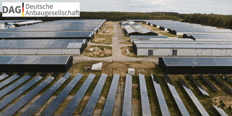 German cultivation company Cultivation from above oblique